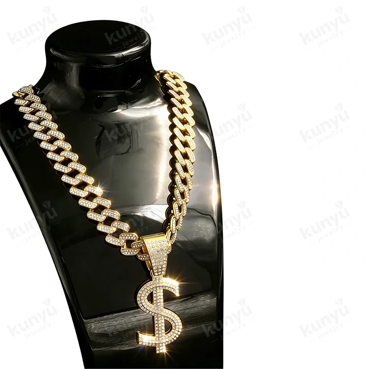 Hip Hop dollár jel nyaklánc