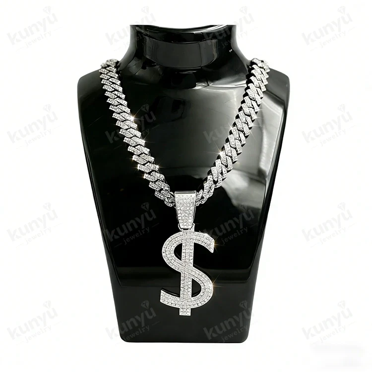 Hip Hop dollár jel nyaklánc Hip Hop dollár jel nyaklánc